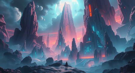 The end of the world in the style of science fiction, temple of destruction