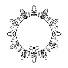 Elegant, minimalistic floral sunburst frame with a simple flower, offering a clean, refined, and stylized illustration.