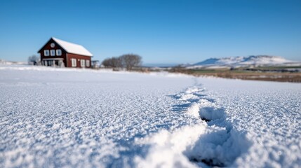 Snowy Path to Red House
