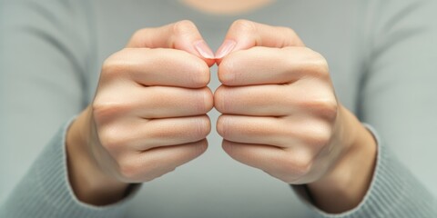 Nervous Girl Cracking Knuckles: A Portrait of Concern and Anxiety