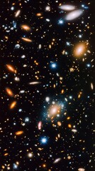 Obraz premium Stunning view of distant galaxies and cosmic phenomena in the vast universe