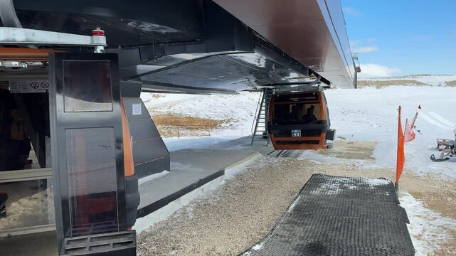Ski lift snow. High quality video