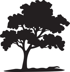 vector tree silhouette