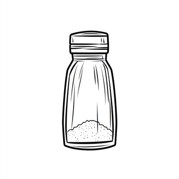 recommend clip art: A Line Drawing Of A Salt Shaker Filled With Salt