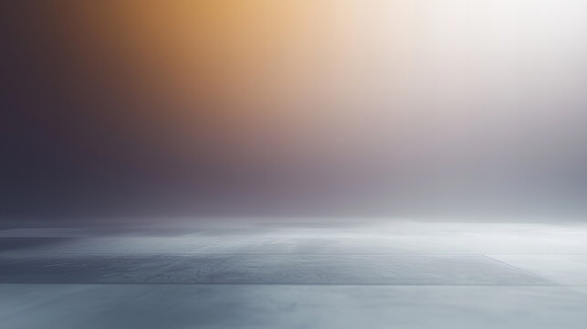 Soft light illuminating a minimalist floor with gradient colors at dusk