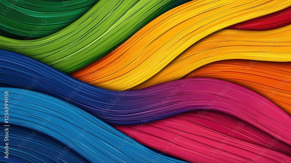 Poster abstract colorful swirling wave pattern design