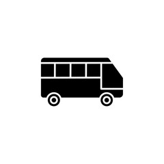 bus icon Simple thin line logo