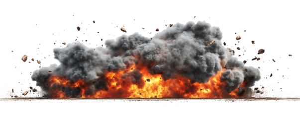 explosions bomb isolated on white background PNG.AI GENERATED