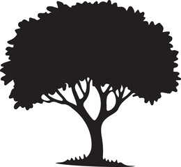 tree silhouette isolated on white