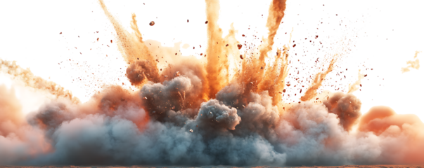 explosions bomb isolated on white background PNG.AI GENERATED