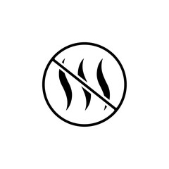 no heat icon Simple thin line logo