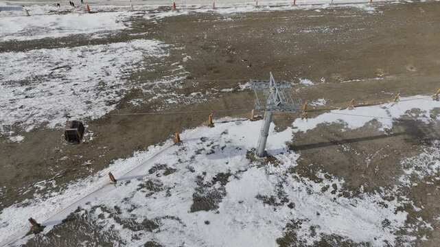 Ski lift snow. High quality video