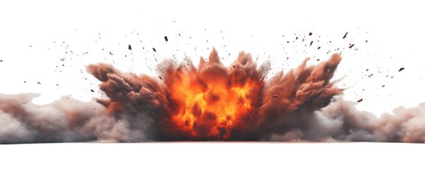 explosions bomb isolated on white background PNG.AI GENERATED