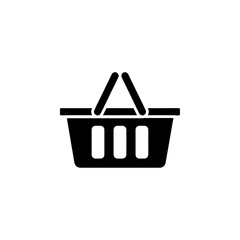 shopping basket icon Simple thin line logo