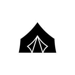 tent icon Simple thin line logo