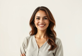 Female teacher portrait with soft light and gentle pose