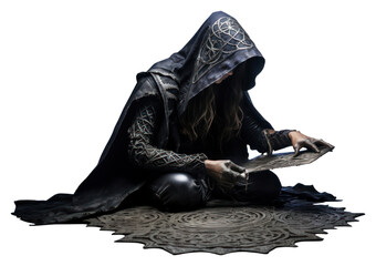 PNG Necromancy women sorcerer adult black