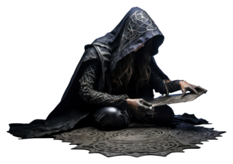 PNG Necromancy women sorcerer adult black