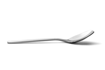 Metal spoon isolated on a white background.