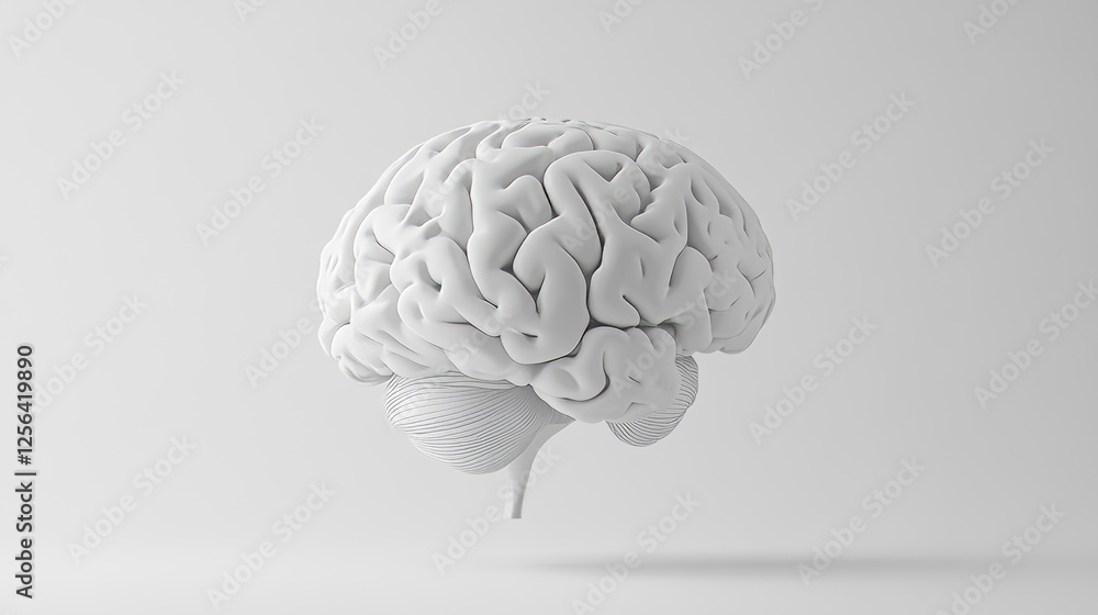 Poster vector seamless background illustration of the brain on a white background. figure of the brain.