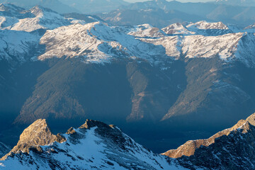 mountain landscape with snow