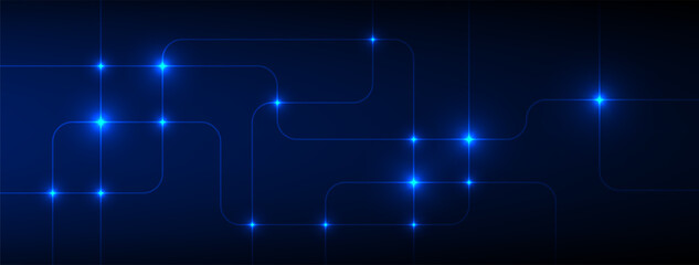 Circuit board connection system concept, Technology background. Vector Illustration