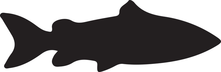 black and white shark vector illustration