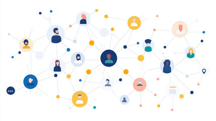 Hologram product management. Product management made of polygons, triangles, dots, and lines. Low-poly product management structure of connections. Technology concept vector.