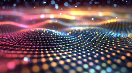 The plane of the particles. The plane flies and leaves a trail of dots and circles