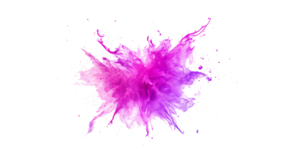 Holi paint color powder explosion colorful isolated on white background PNG.AI GENERATED