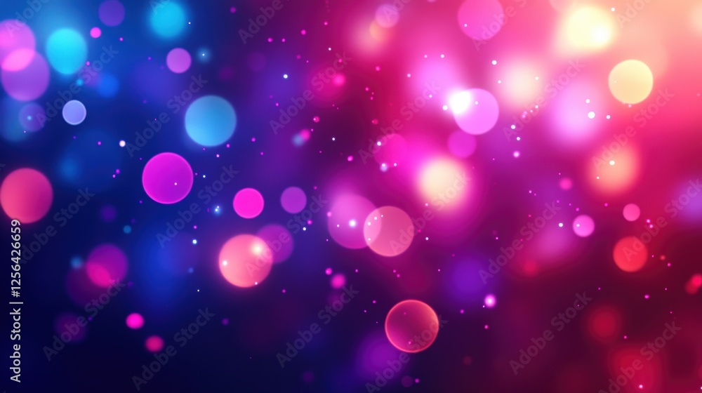 Poster abstract colorful bokeh lights background design