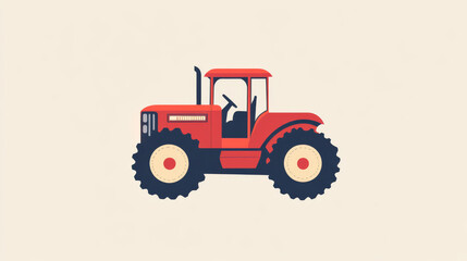 Tractor vector logo. Brand logo in the shape of a tractor