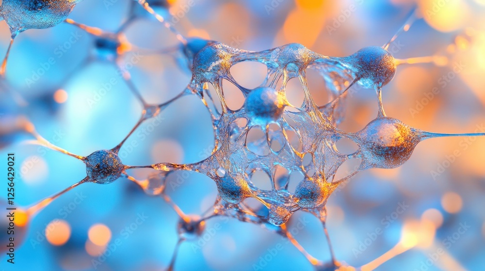 Poster intricate network of interconnected neural nodes