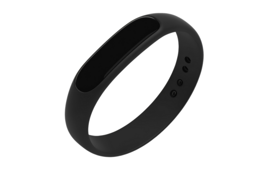 Black banded wrist watch with a black band