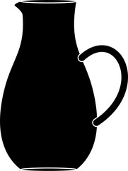 Juice jug silhouette vector