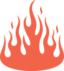 Fire flame logo. Isolated fire flame on white background