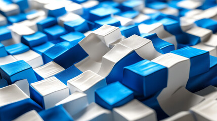Estonia flag consisting of cubes