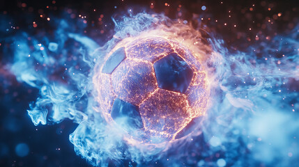 American football made up of particles. Vector illustration.