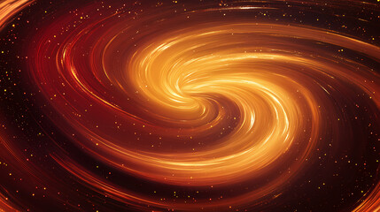 Mesmerizing galaxy with golden and crimson tones, swirling in cosmic beauty. Crimson Nebulas. Illustration