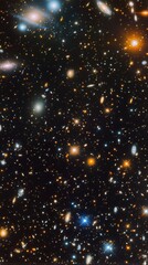 Fototapeta premium Stunning view of distant galaxies and cosmic phenomena in the vast universe