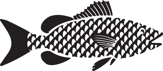 fish on a black background