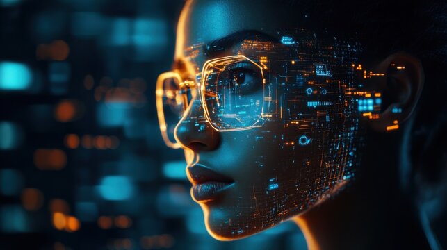 Businessman with illuminated AI lightbulb, representing the impact of AI on future tech