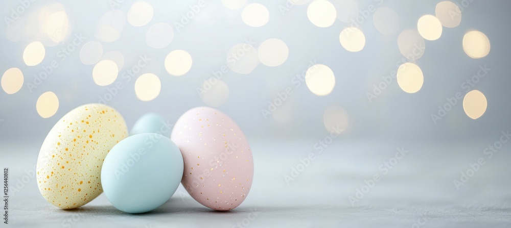 Aufkleber group of four eggs are arranged in a row on a table