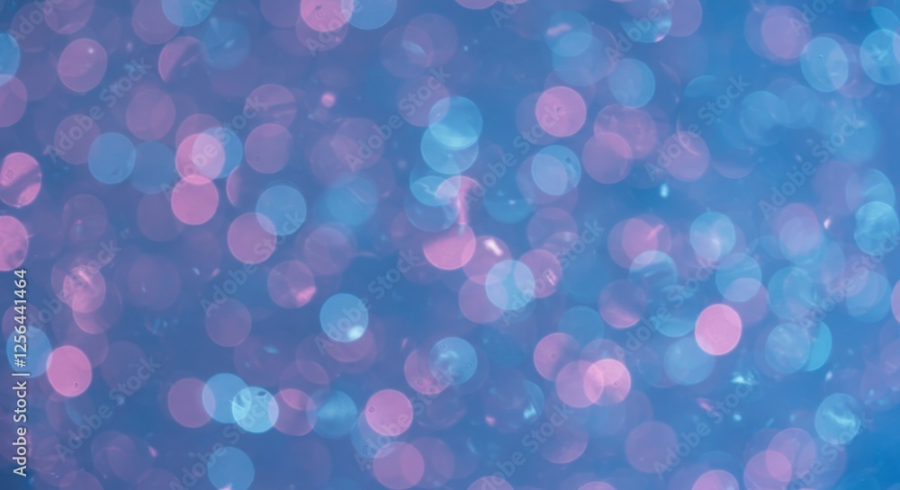 Aufkleber a dreamy shimmering blue bokeh background with multicolored sparkling lights