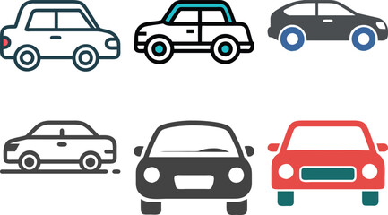 Fototapeta premium Monochrome icon. Side view and front view. Isolated on white background.