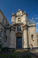 Obraz premium Historic buildings, church on Via dei Crociferi street in Catania