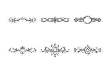 set of decorative elements