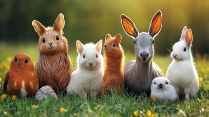 Fototapeta premium Wildlife animal and earth. World Animal Day concept