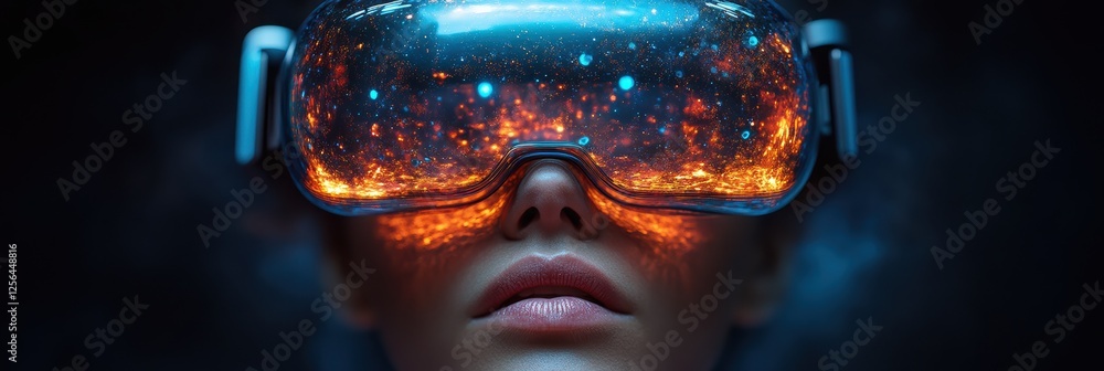 Aufkleber exploring virtual worlds with immersive experience through vr technology