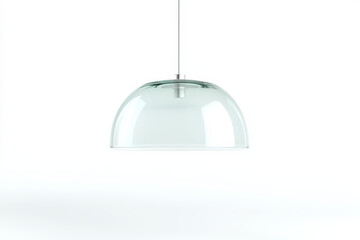 Fototapeta premium Modern glass pendant lamp design for contemporary interior spaces in minimalist style
